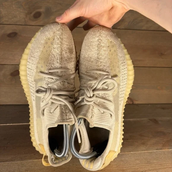 adidas yeezy boost 350 v2 light mens size 8.5 shoes gray comfort sneakers